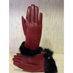 GUANTES DE PIEL BURDEOS