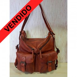 MOCHILA-BOLSO CUERO